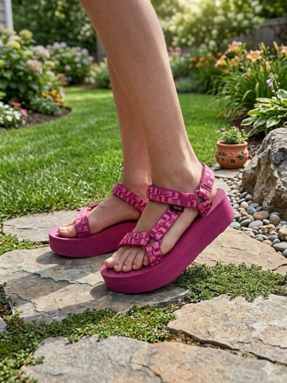 Teva Flatform Universal Hot Pink Women’s 7 New